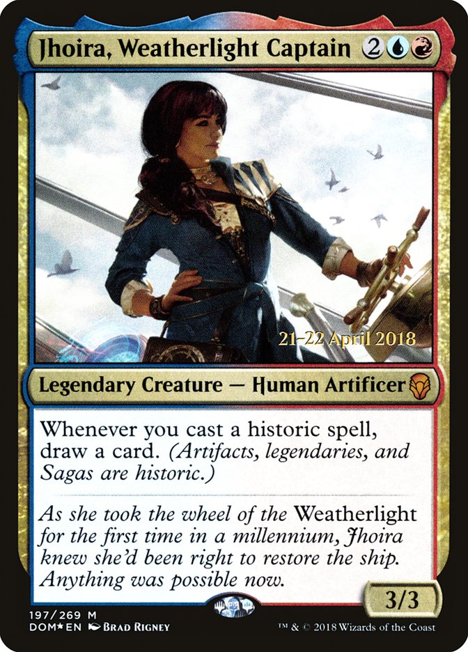 Jhoira, Weatherlight Captain [Dominaria Prerelease Promos] Magic: The Gathering
