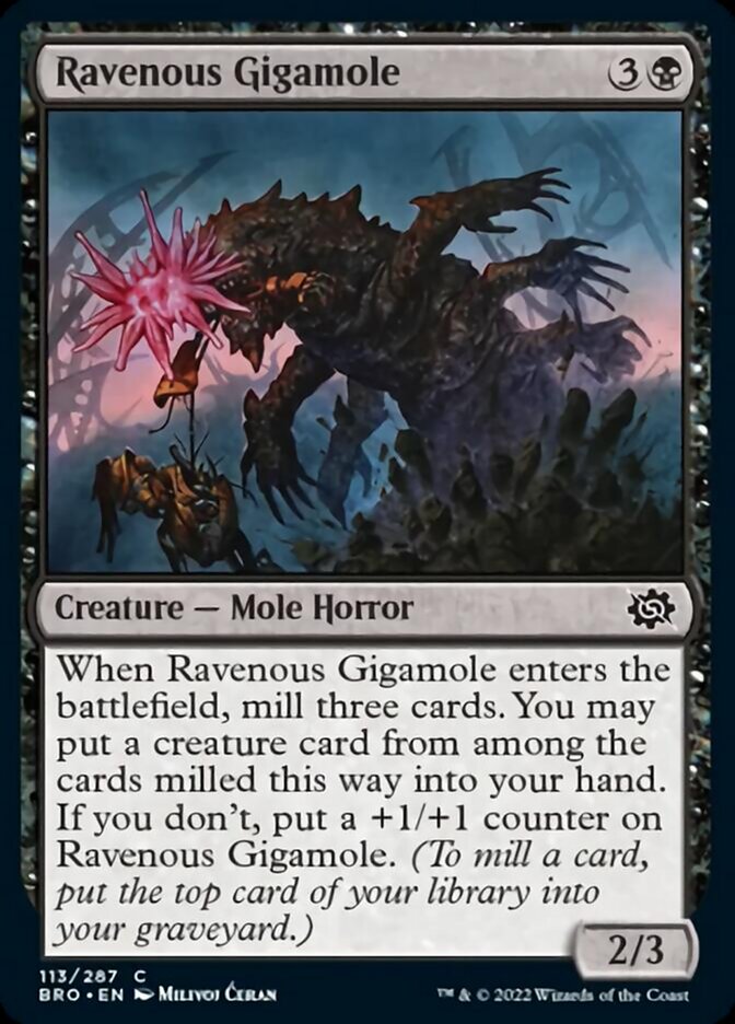 Ravenous Gigamole [The Brothers' War] Magic: The Gathering