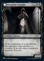 Innocent Traveler // Malicious Invader (Showcase Fang Frame) [Innistrad: Crimson Vow] Magic: The Gathering