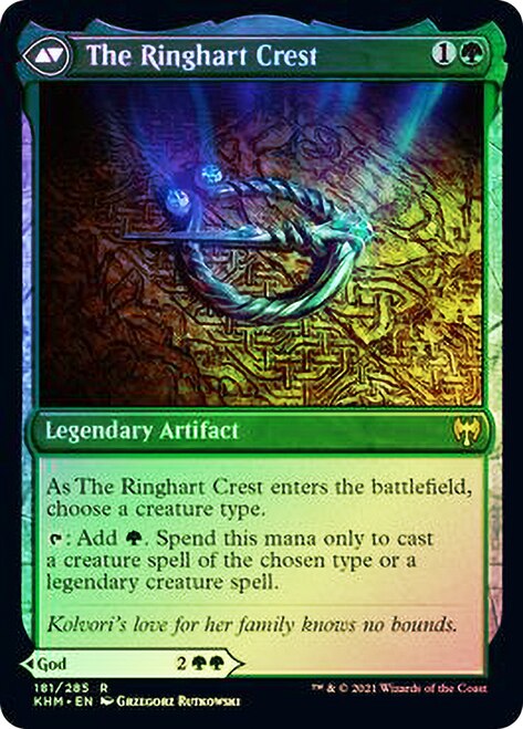 Kolvori, God of Kinship // The Ringhart Crest [Kaldheim Prerelease Promos] Magic: The Gathering