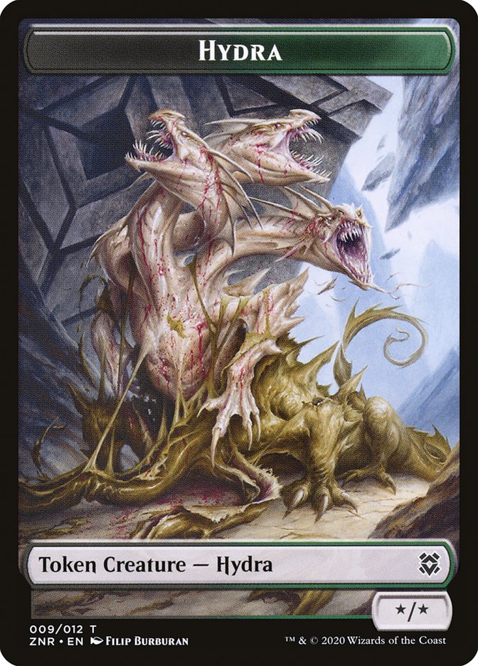 Cat // Hydra Double-Sided Token [Zendikar Rising Tokens] Magic: The Gathering