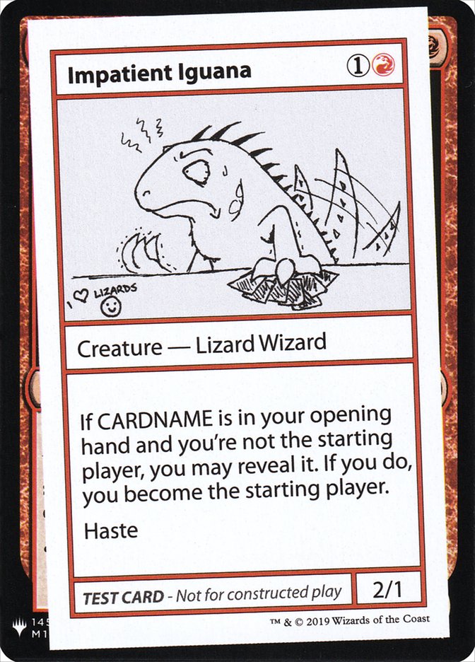 Impatient Iguana [Mystery Booster Playtest Cards] Magic: The Gathering