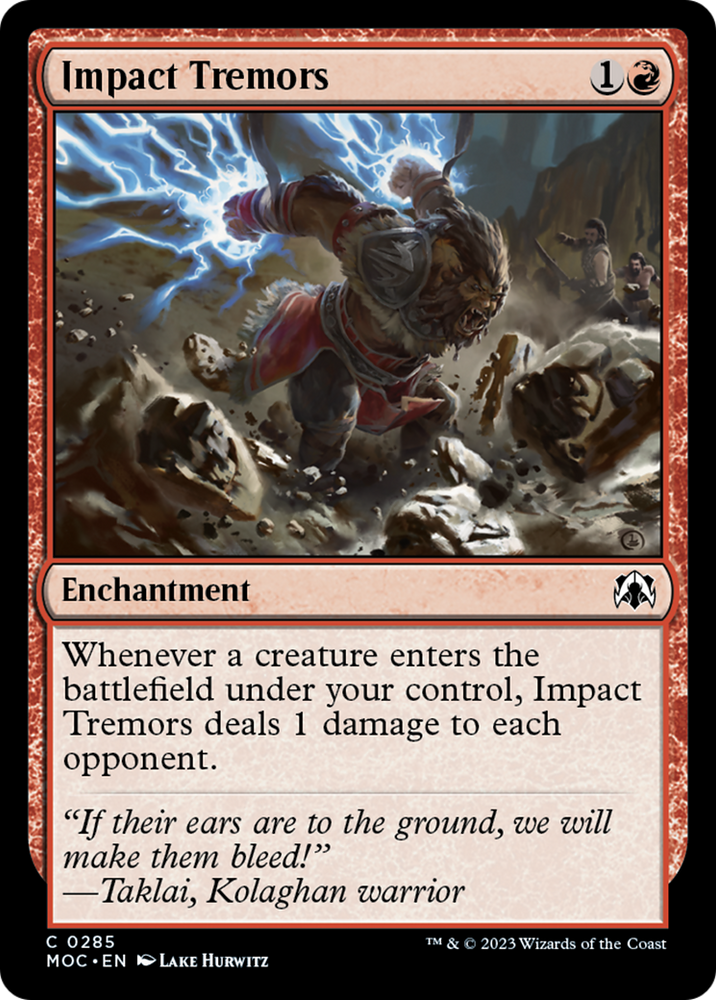Impact Tremors [March of the Machine Commander] Magic: The Gathering