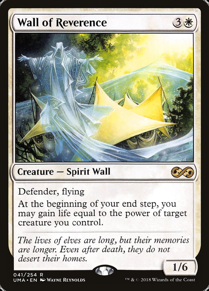 Wall of Reverence [Ultimate Masters] Magic: The Gathering