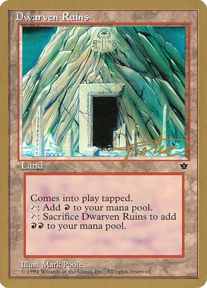 Dwarven Ruins (Mark Justice) [Pro Tour Collector Set] Magic: The Gathering