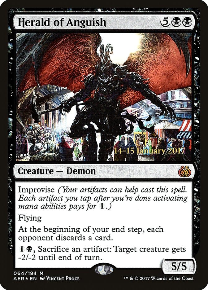 Herald of Anguish [Aether Revolt Prerelease Promos] Magic: The Gathering
