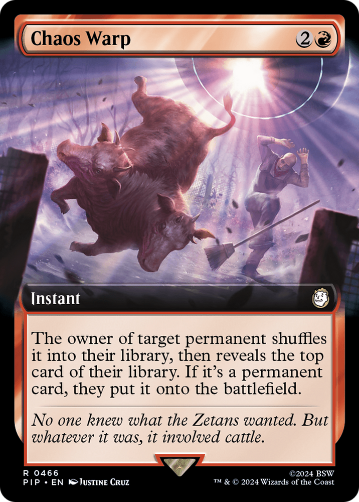 Chaos Warp (Extended Art) [Fallout] Magic: The Gathering