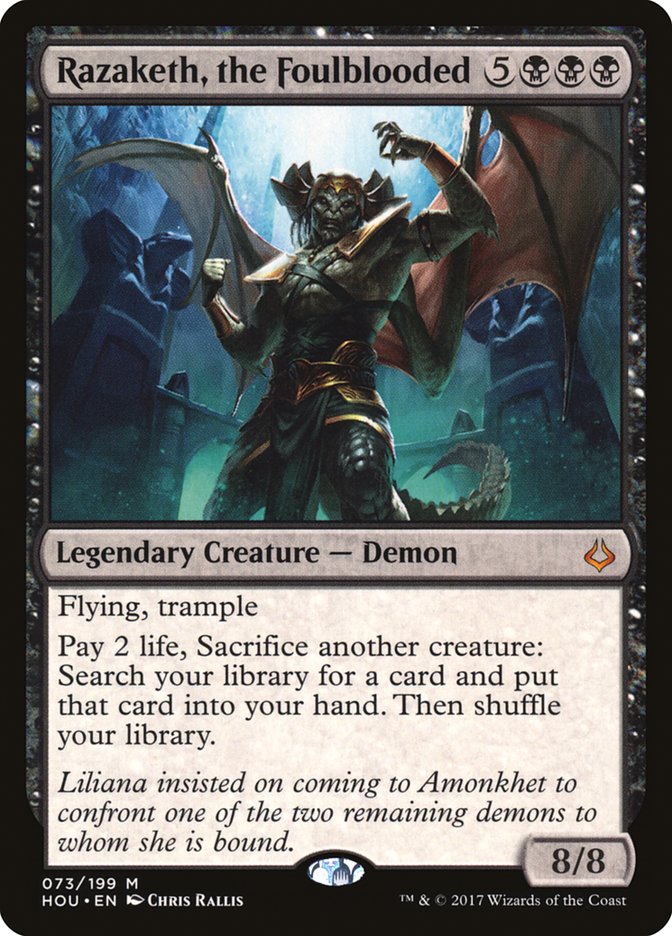 Razaketh, the Foulblooded [Hour of Devastation] Magic: The Gathering