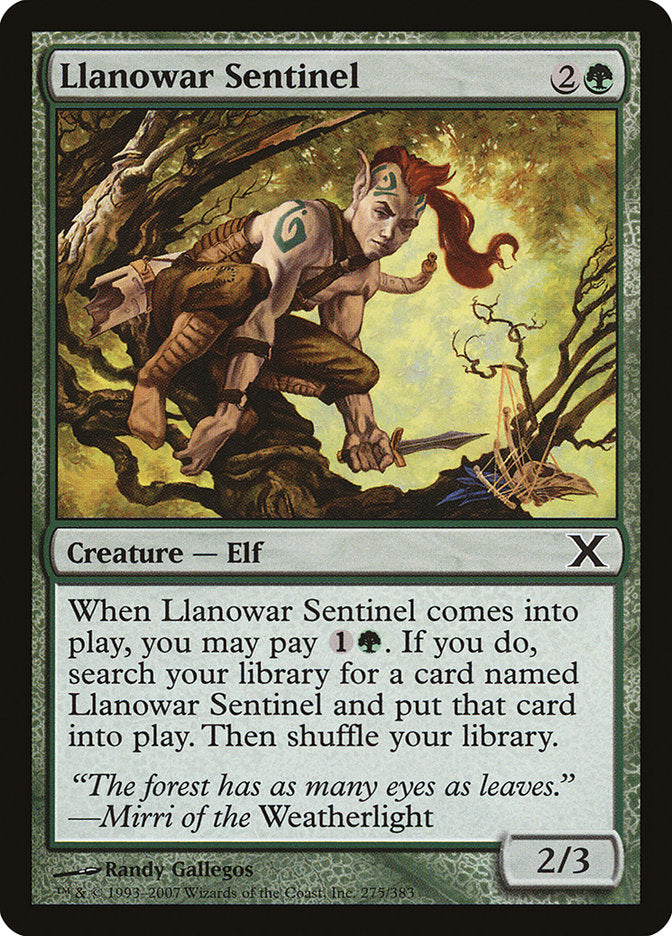 Llanowar Sentinel [Tenth Edition] Magic: The Gathering