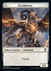 Clue // Elemental (005) Double-Sided Token [Streets of New Capenna Commander Tokens] Magic: The Gathering