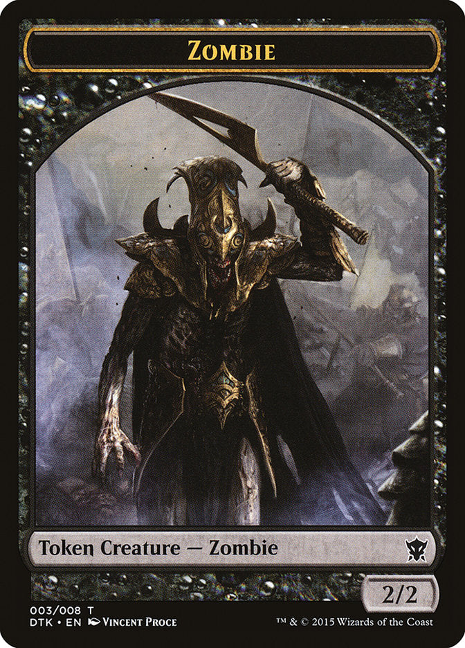 Zombie Token [Dragons of Tarkir Tokens] Magic: The Gathering