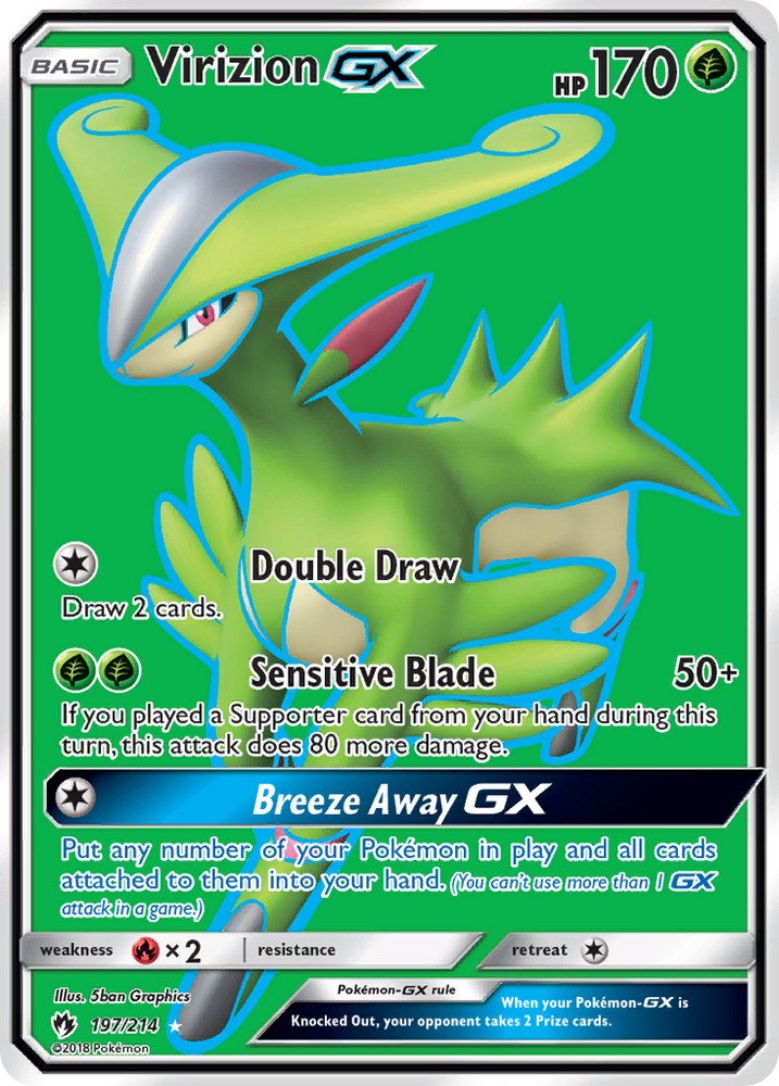 Virizion GX (197/214) [Sun & Moon: Lost Thunder] Pokémon