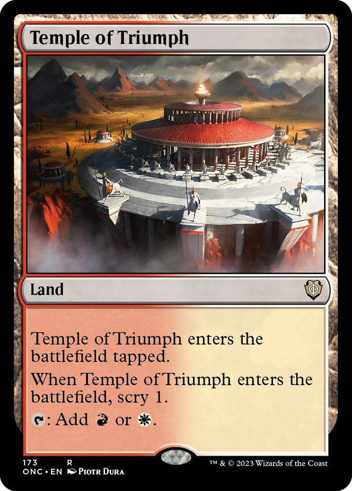 Temple of Triumph [Phyrexia: All Will Be One Commander] Magic: The Gathering