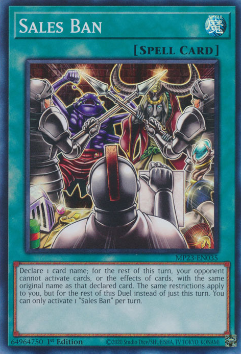 Sales Ban [MP23-EN035] Super Rare - Yugioh Cards For Your TCG Needs!