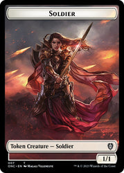Soldier (007) // Angel Double-Sided Token [Phyrexia: All Will Be One Commander Tokens] Magic: The Gathering