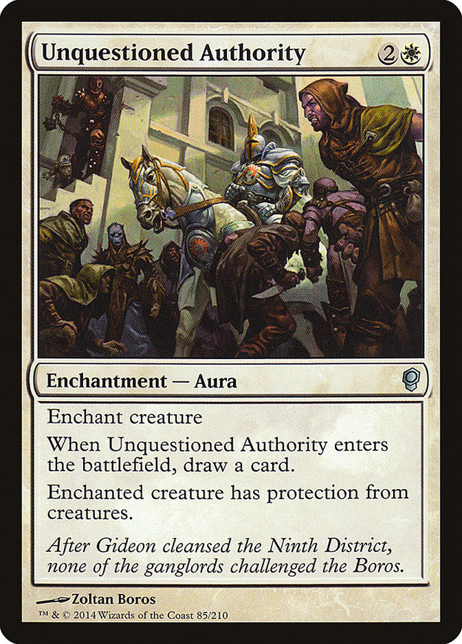 Unquestioned Authority [Conspiracy] Magic: The Gathering