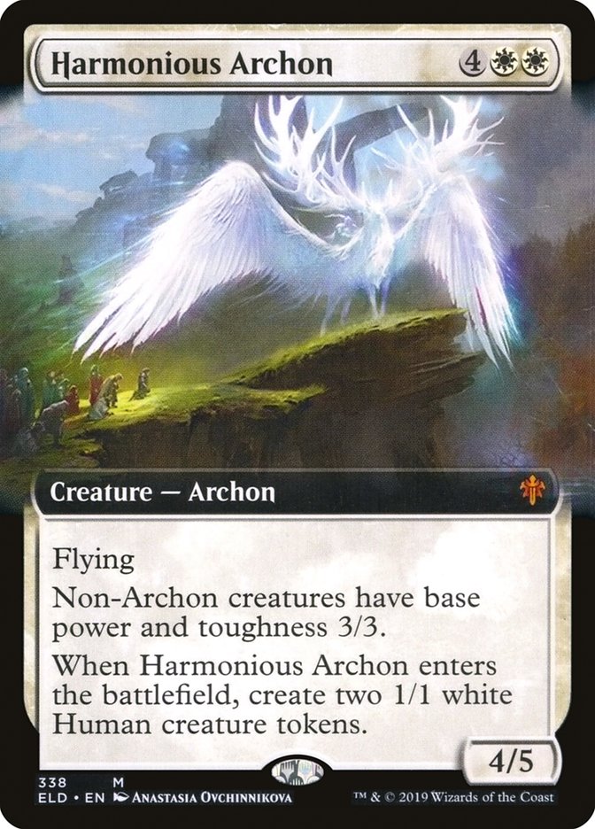 Harmonious Archon (Extended Art) [Throne of Eldraine] Magic: The Gathering