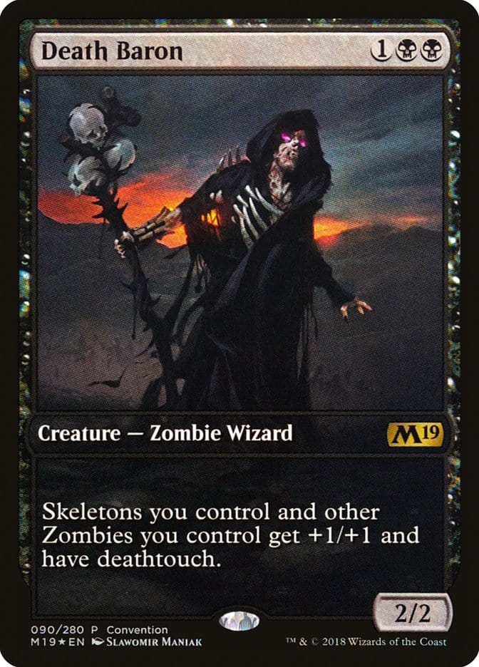 Death Baron (Convention) (Full Art) [Core Set 2019 Promos] Magic: The Gathering
