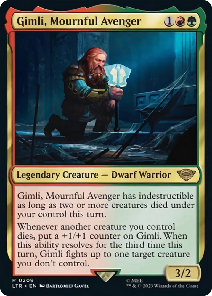 Gimli, Mournful Avenger [The Lord of the Rings: Tales of Middle-Earth] Magic: The Gathering