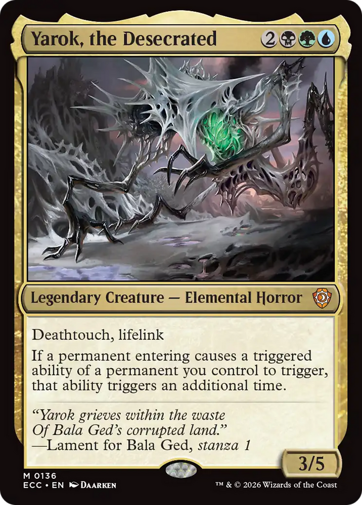 Yarok, the Desecrated [Lorwyn Eclipsed Commander] Magic: The Gathering