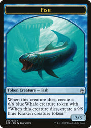 Fish // Kraken Double-Sided Token [Masters 25 Tokens] Magic: The Gathering