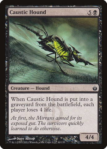 Caustic Hound [Mirrodin Besieged] Magic: The Gathering