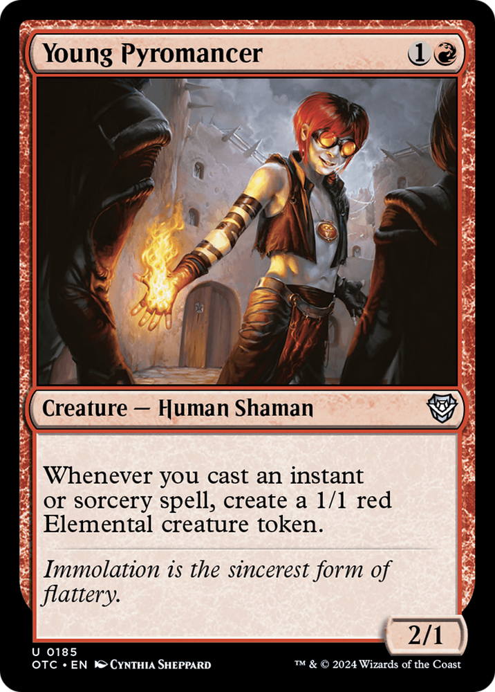 Young Pyromancer [Outlaws of Thunder Junction Commander] Magic: The Gathering