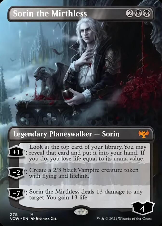 Sorin the Mirthless (Borderless) [Innistrad: Crimson Vow] Magic: The Gathering
