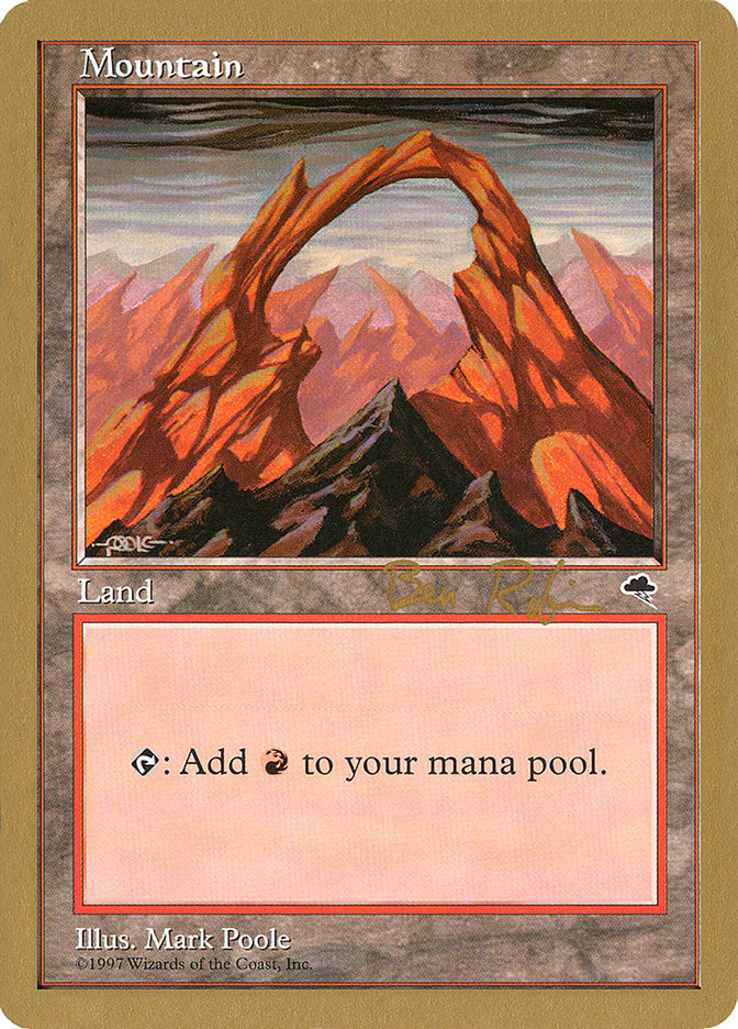 Mountain (br345) (Ben Rubin) [World Championship Decks 1998] Magic: The Gathering