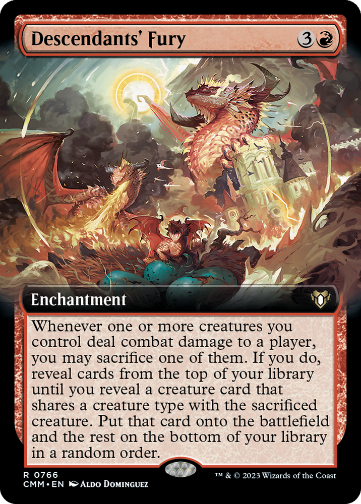 Descendants' Fury (Extended Art) [Commander Masters] Magic: The Gathering
