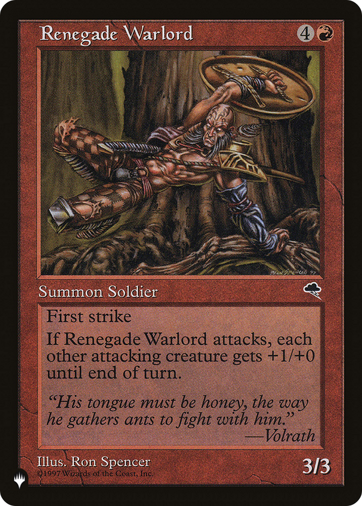 Renegade Warlord [The List] Magic: The Gathering