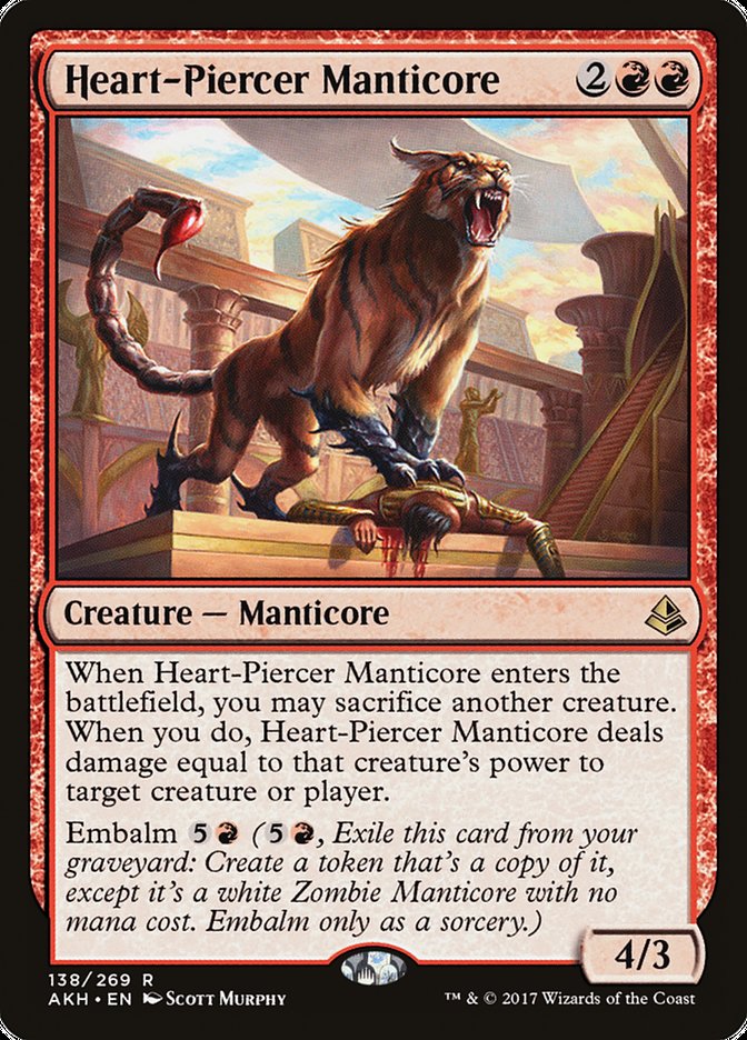Heart-Piercer Manticore [Amonkhet] Magic: The Gathering