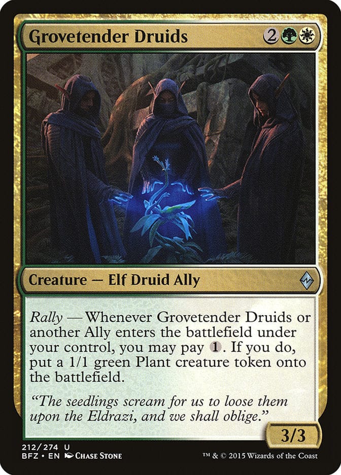 Grovetender Druids [Battle for Zendikar] Magic: The Gathering