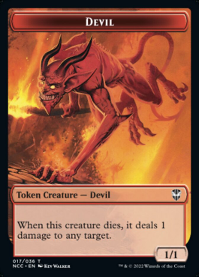 Soldier (33) // Devil Double-Sided Token [Streets of New Capenna Commander Tokens] Magic: The Gathering