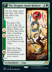 The Dragon-Kami Reborn // Dragon-Kami's Egg (Extended Art) [Kamigawa: Neon Dynasty] Magic: The Gathering