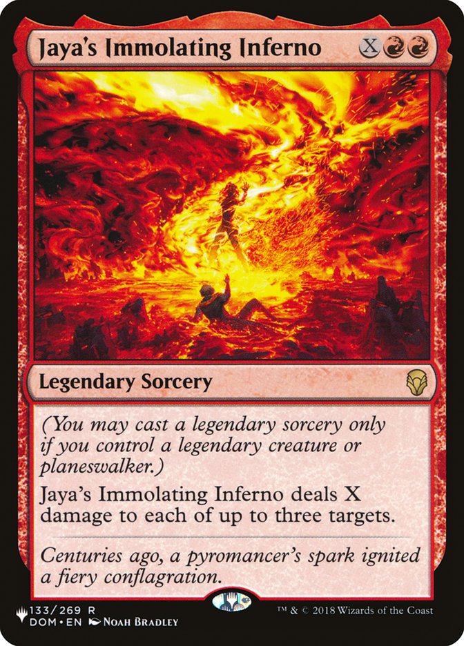 Jaya's Immolating Inferno [The List] Magic: The Gathering