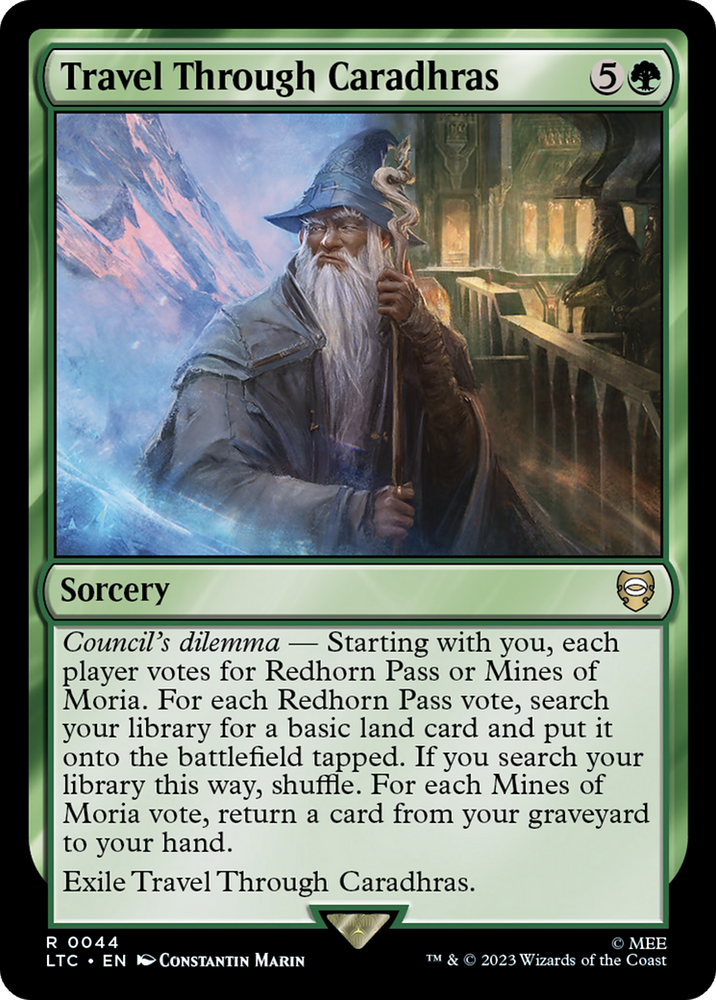 Travel Through Caradhras [The Lord of the Rings: Tales of Middle-Earth Commander] Magic: The Gathering