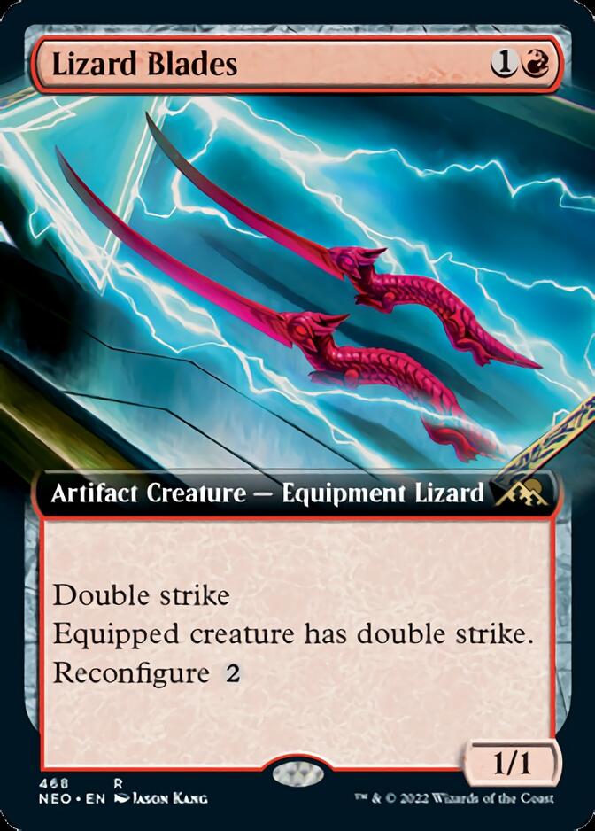 Lizard Blades (Extended Art) [Kamigawa: Neon Dynasty] Magic: The Gathering