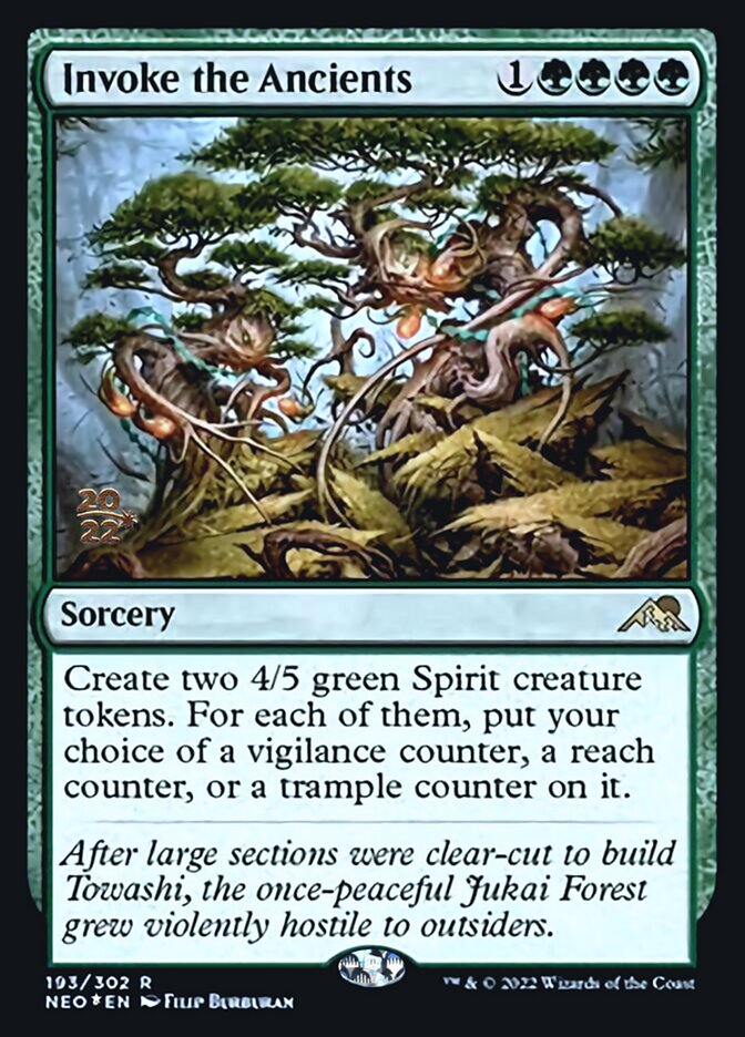 Invoke the Ancients [Kamigawa: Neon Dynasty Prerelease Promos] Magic: The Gathering