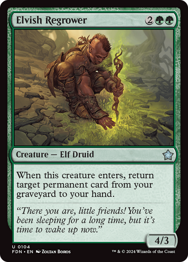 Elvish Regrower [Foundations] Magic: The Gathering
