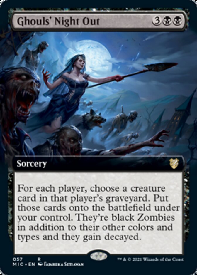 Ghouls' Night Out (Extended Art) [Innistrad: Midnight Hunt Commander] Magic: The Gathering