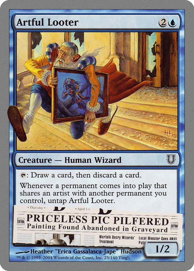 Artful Looter [Unhinged] Magic: The Gathering