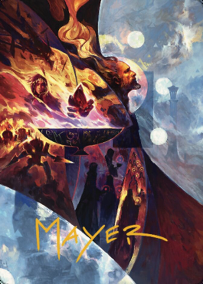 Urza's Command Art Card (Gold-Stamped Signature) [The Brothers' War Art Series] Magic: The Gathering