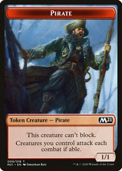 Knight // Pirate Double-Sided Token [Core Set 2021 Tokens] Magic: The Gathering