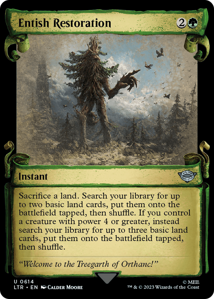 Entish Restoration [The Lord of the Rings: Tales of Middle-Earth Showcase Scrolls] Magic: The Gathering
