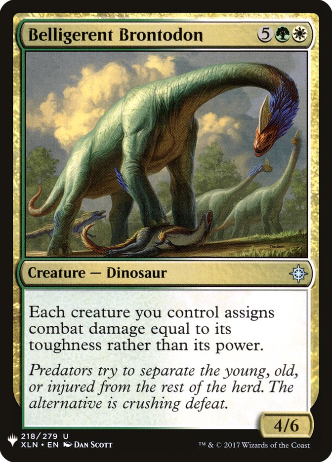 Belligerent Brontodon [Mystery Booster] Magic: The Gathering
