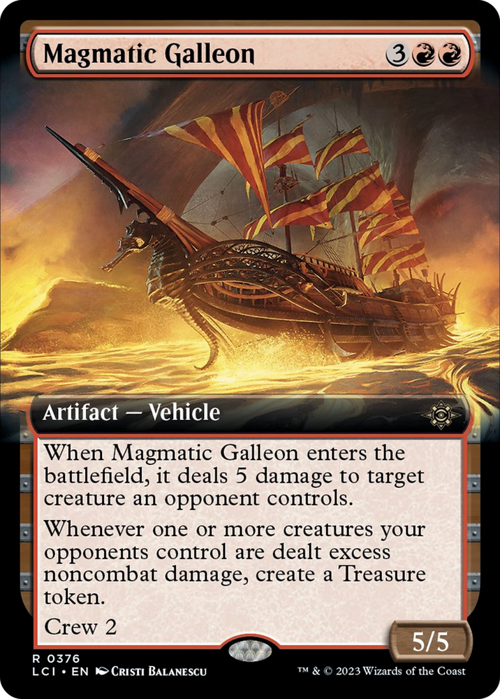 Magmatic Galleon (Extended Art) [The Lost Caverns of Ixalan] Magic: The Gathering