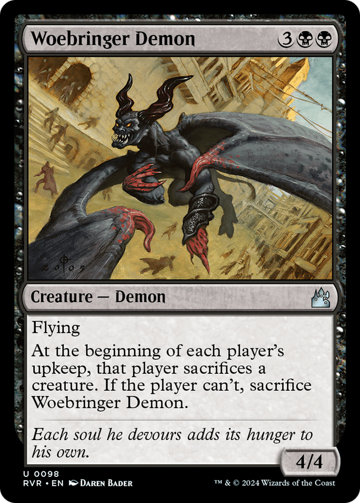 Woebringer Demon [Ravnica Remastered] Magic: The Gathering