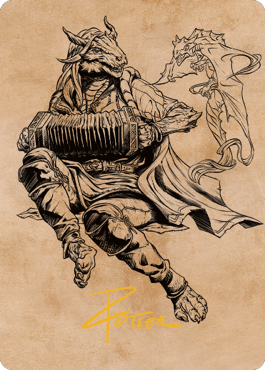 Korlessa, Scale Singer Art Card (Gold-Stamped Signature) [Commander Legends: Battle for Baldur's Gate Art Series] Magic: The Gathering