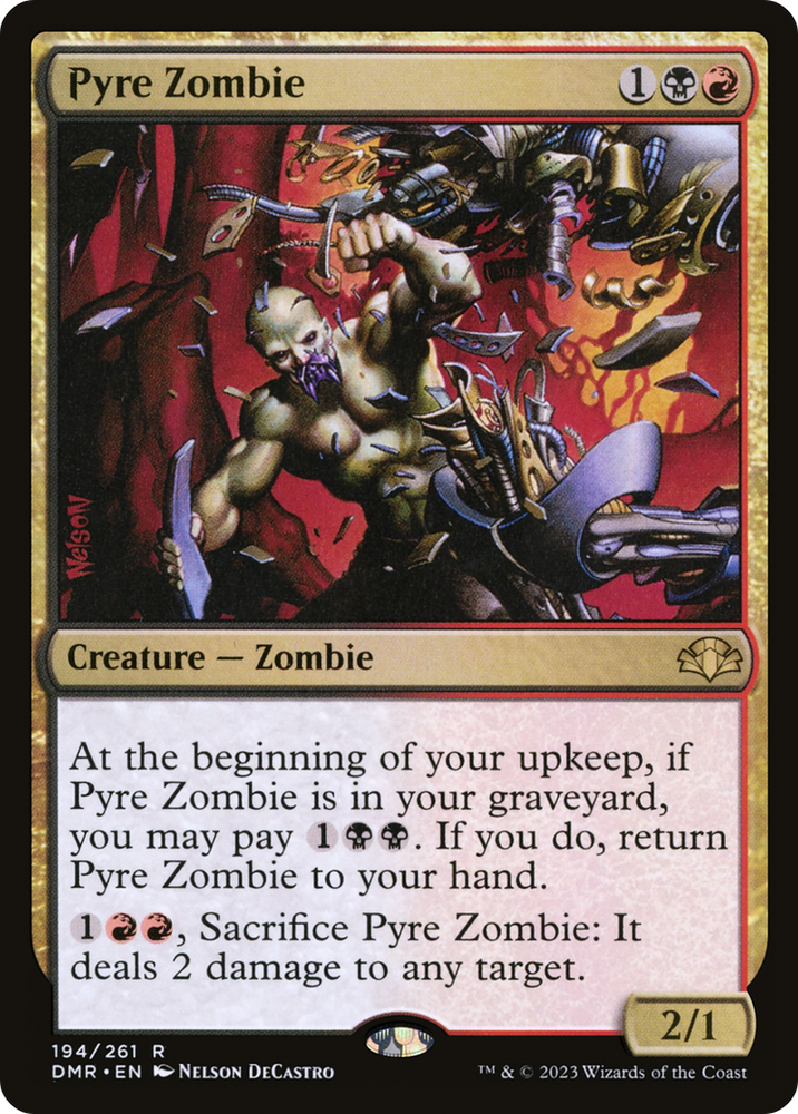 Pyre Zombie [Dominaria Remastered] Magic: The Gathering